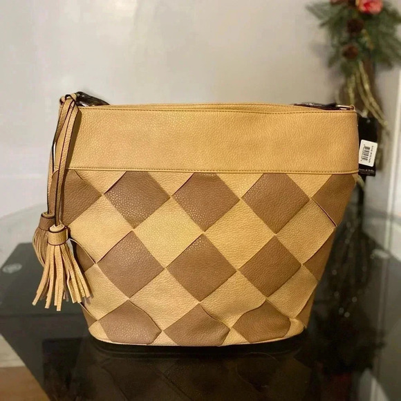 Rebecca & Rifka, Brand New, Brown and Tan colored Large Tote Bag - Picture 3 of 11